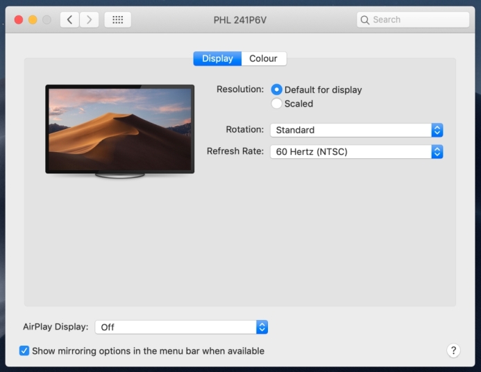 How to set a custom resolution under macOS if the desired one is not on the list