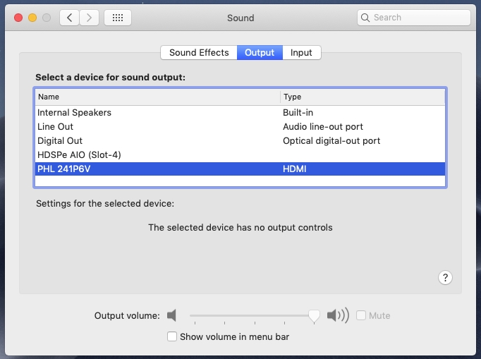 Installing HDMI audio / DisplayPort audio macOS drivers