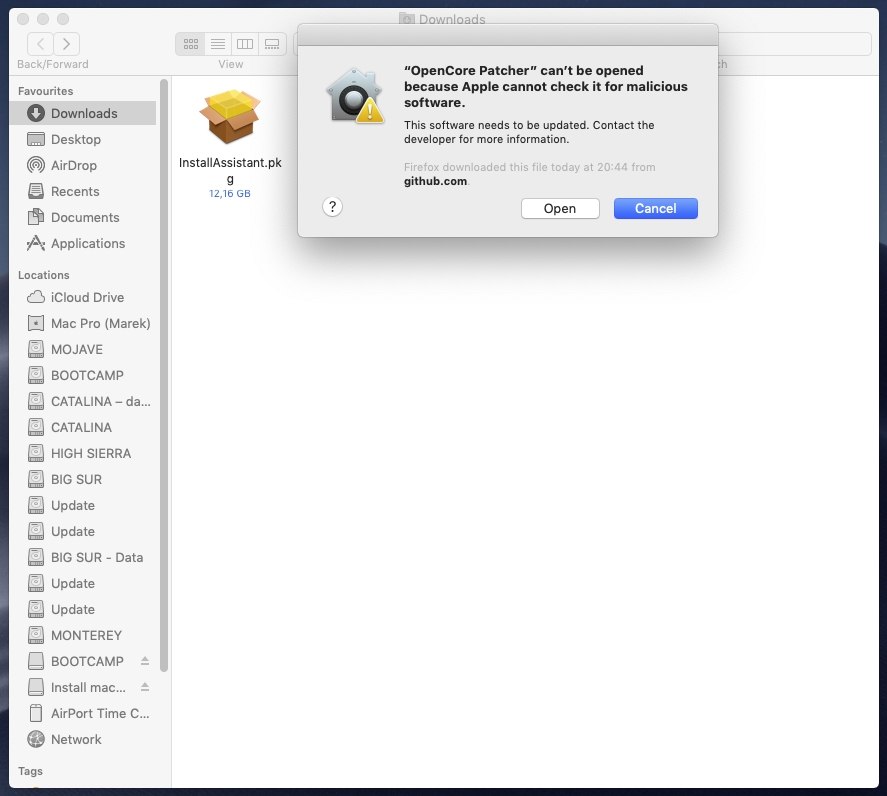 Installing macOS Monterey 11 on unsupported Mac Pro