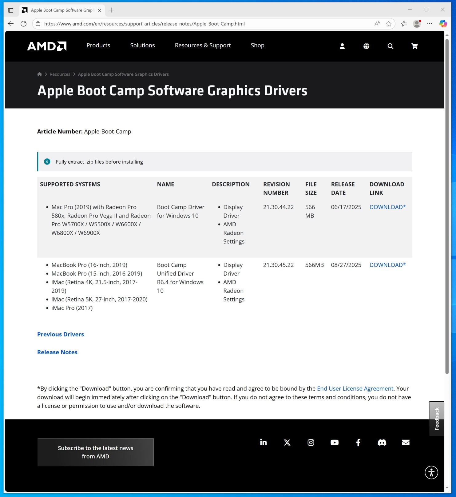 Installing Windows 10 on Mac Pro 7,1 (2019)